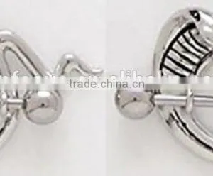 Snake Nipple Shield Rings Barbell thumbnail-1