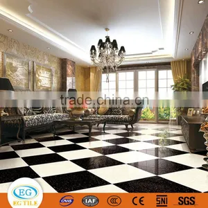 60x60 Luxury Black Gold Pulati Flower Series Flooring Double Charge Vitrified Tile thumbnail-1