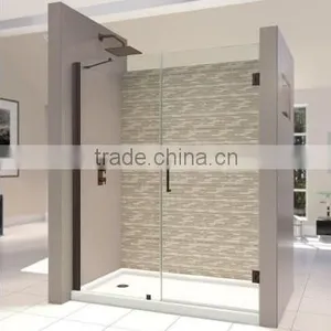 Hinged Shower Door Clear Tempered Glass Pannels for Bathroom CE ANSI Approved 6mm 8mm 10mm thumbnail-6