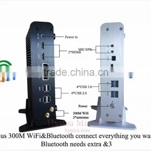 Mini i7 Barebone pc Intel Core I7-5650U pc Fanless 4M Cache, up to 3.20 GHz Support HD 4K Resolution thumbnail-5