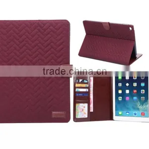 Fashion Luxury Grid Soft Leather Case For IPad Air 2 thumbnail-3