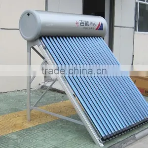 Non Pressure Vacuum Tube Color Steel Water Heater 100L To 420L Solar Hot Water thumbnail-2
