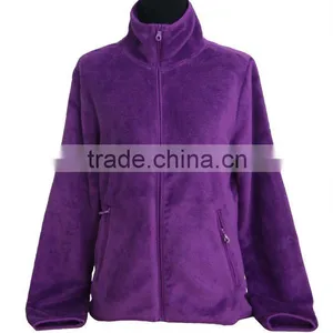 100% Polyester Ladies Coral Fleece Jacket thumbnail-1