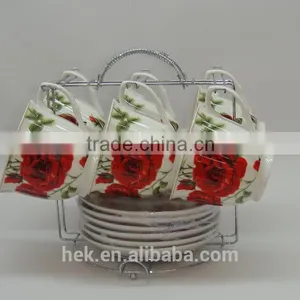 Factory Directly Sale Modern Tea Cup and Saucer Flower Color thumbnail-6