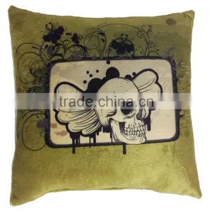 Eco-friendly Halloween Skull Plush Square Party Decorative Pillow thumbnail-1