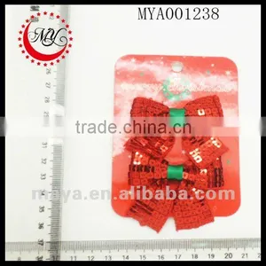 Fashion Sequin Christmas Hair Bows thumbnail-1