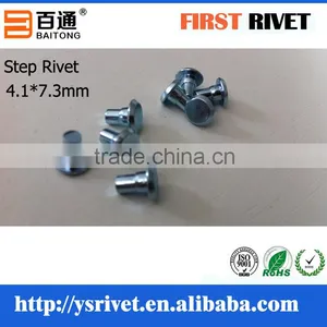 4.1*7.3mm White Zinc Color Solid Steel Rivet, Solid Step Rivet thumbnail-2