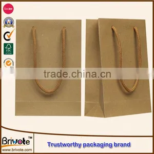 Kraft Paper Bag With One Black Logo Prining Mini Cute Kraft Paper Bags Kraft Paper Bag Manufacturer in Malaysia thumbnail-4