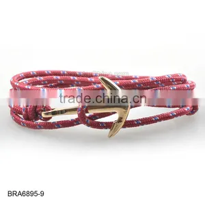 In Stock Navy Blue Rope Anchor Bracelet thumbnail-2
