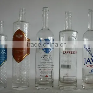 VODKA GLASS BOTTLE WITH LOGO DECAL thumbnail-1