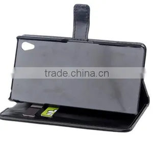 High Quality Stand PU Leather Pouch Wallet Case For Sony Xperia Z4 thumbnail-6