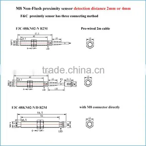 F&C M8 SN 2mm Non-shield 5v dc Inductive Proximity Sensor With CE thumbnail-6