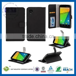 C&T Leather Built-in Credit Card/ID Card Slot Flip Case for lg Nexus 5 thumbnail-1