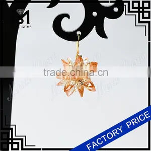 Fashion Lady Jewelry Women Earrings in Champagne cz Stone thumbnail-2