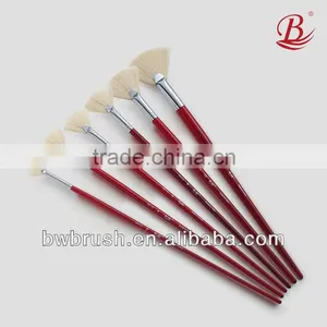 Professional Hog Bristle Artist Paint Brushes(fan) thumbnail-1