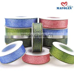 Party Decoration Wholesale in China 1 Inch Gift Packing Sparkle Metallic Ribbon thumbnail-1