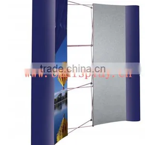 Spring Pop up Wall Display Stand, 3*3 and 3*4 Curve or Straight Pop up Stand thumbnail-1