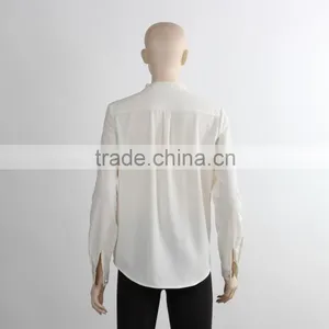 Ladies Office Shirt Design Uniform Shirt With White Bow Qhirt Long Sleeve Business Suit Woman Shirt thumbnail-5