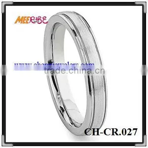 High Quality Grooved Cobalt Wedding Rings for Men and Women thumbnail-1