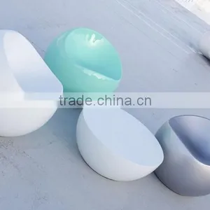 ABS Plastic or Fiberglass Outdoor Garden Finn Stone Ball Chair thumbnail-6