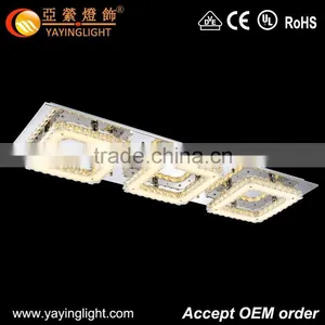 Luxury Crystal Led Ceiling,remote Control Rectangular Crystal Chandelier Led Ceiling thumbnail-1