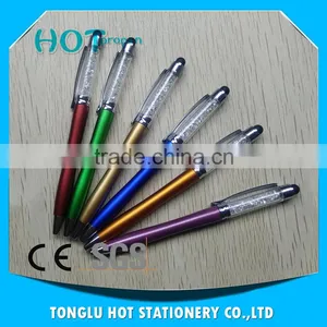 2016 Fashion Logo Printed 2 in 1Full Color Twist Stylus Crystal Pen thumbnail-6
