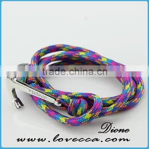 High Quality Colorful Leather Anchor Bracelet for Jewelry thumbnail-3