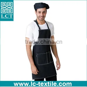 Mens Heavy Duty Denim Bib Type Work Aprons With Pockets thumbnail-2
