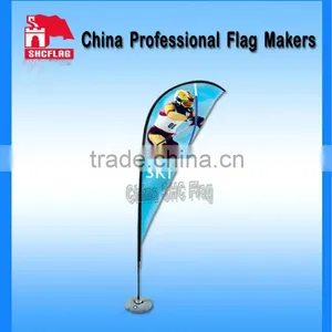 High Quality Outdoor Advertising Aluminum Lighted Feather Flag Poles thumbnail-1