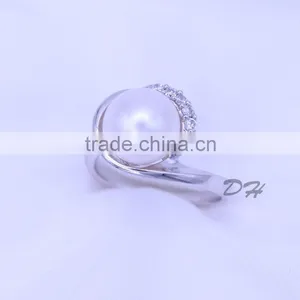 Fashion Jewelry 925 Silver Original Pearl Ring Wholesale thumbnail-3