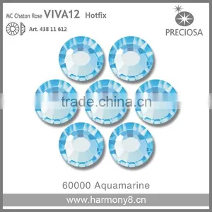 PRECIOSA Flat Back Hot Fix Rhinestones, Aquamarine MC Chaton Rose VIVA12 thumbnail-1