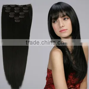 Heat Resistant Hair Extension Sets, Fake Clip in Halo Hair Extensions thumbnail-1