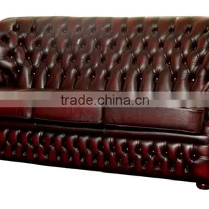 English Style Leather Sofa thumbnail-2