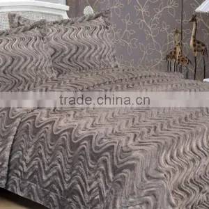 Warm and Luxury Faux Fur Throw With Pillow Bedding Set thumbnail-1