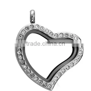 Metal Heart Pendants Floating Charm Locket Heart thumbnail-1