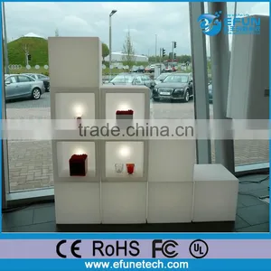 Waterproof Plastic Rgb Color Changing Event Display Decorative Illuminated Storage Diy Cube Shelf thumbnail-1