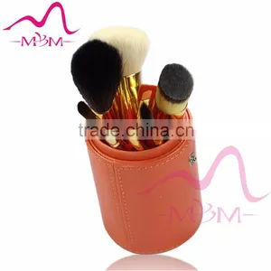 Hot 7pcs Multicolors Barrelled Makeup Brush Set Animal Hair Brush Set thumbnail-3