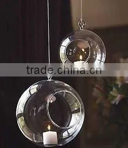 Glass Orb Hanging Candle Holder thumbnail-1