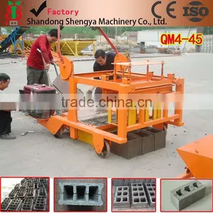 Movable Cement Hollow Block Laying Machine QM4-45 Using Diesel in Africa Price List thumbnail-1