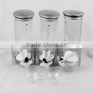 2016 New Wholesale Hot Sell Clear Plastic Cereal Dispenser With 3 Bucket for Dispenser thumbnail-5