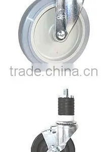 Light Medium Duty Casters Rubber Dolly Wheels thumbnail-1