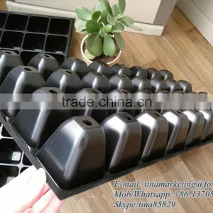 Large Cell Black PS Plastic Plug Nursery Plant Seedling Tray for Seed Propagator thumbnail-5