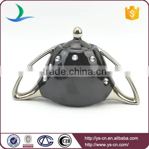 Silver Electroplate Ceramic Turkish Tea Set With Acrylic Stone thumbnail-6