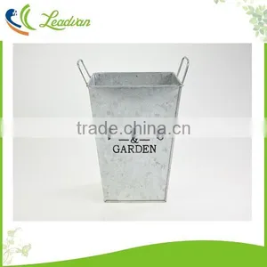 Flowers and Garden Large Metal Tall Square Flower Planters thumbnail-2