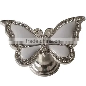 Diamante Butterfly Kids Bedroom Furniture Knobs thumbnail-1