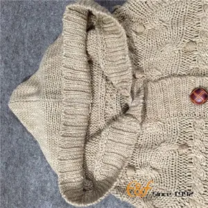 Женская вязаная кардиган-шляпа 