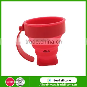 Portable Safe Reusable Silicone Collapsible Cup / Silicone Folding Cup thumbnail-4