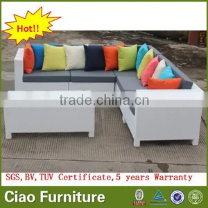 Colorful Outdoor Patio Wicker Sofa Outdoor Furniture thumbnail-5