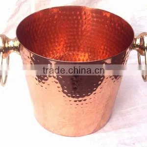 BPA FREE SOLID COPPER ICE BUCKET, 100% PURE COPPER WINE COOLER thumbnail-2