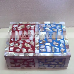 Decorative Box With Shell Decoration, Decorative Handmade Dry Fruit Box, Wooden Keepsake Box, Packaging Gift Box, Wedding Box thumbnail-1